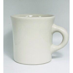 HLC Homer Laughlin White Coffee Mug MCM Restaurant Ware Thick China USA